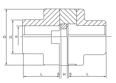 SL170 industrial oldham coupling dimensional drawing